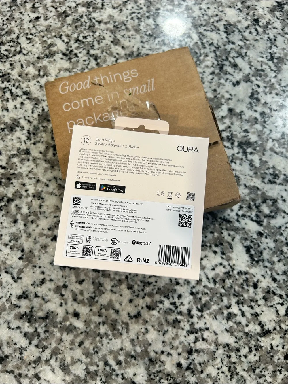 Oura ring gen 4 Silver size 12